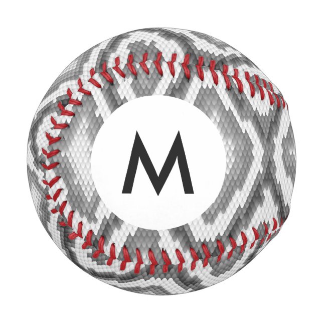 Monogram Python snake skin pattern Baseball (Front Left)