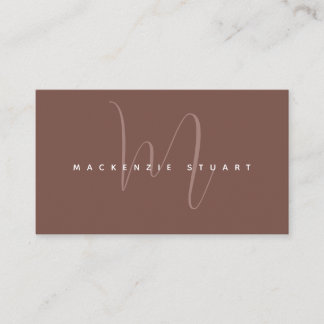 Monogram QR Code Scannable Professional Minimal Business Card