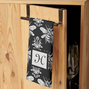 Monogram Queen Bee Kitchen Towel