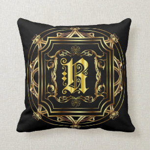 Monogram R Fits all Customize Edit For Back Colour Throw Pillow