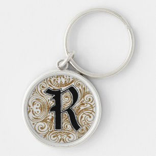 Monogram ‘R’ in Gold - Keychain