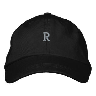 Monogram R Letter Logo Embroidered Hat
