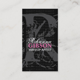 Monogram "R" - MAKEUP ARTIST BUSINESS CARD