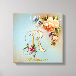 Monogram R Premium Wrapped Canvas (Gloss)