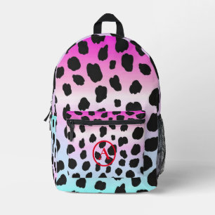 MONOGRAM RAINBOW LEOPARD PRINTED BACKPACK