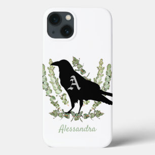 Monogram Raven Spirit Animal Personalized iPhone 13 Case