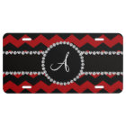 Monogram red black chevrons black stripe