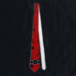 Monogram red eiffel tower pattern tie<br><div class="desc">Modern eiffel tower gift ideas. Chic and trendy Monogram red eiffel tower, hearts and ribbons with pretty black diamond encrusted circle (faux not real diamonds) and bling black diamonds stripe ( not real diamonds) dots and hearts and monogram gifts or your initials, letter change to any letter a, b, c,...</div>