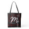 Monogram & Red Names on Black