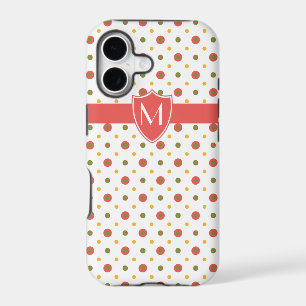 Monogram Red on White Polkas iPhone 5 Xtreme Case