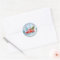 Monogram Red Truck Return Address Christmas
