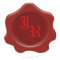 Monogram Red Wax Seal Wedding Stickers