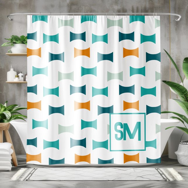 Monogram Retro Mid Century Geometric Pattern (Creator Uploaded)