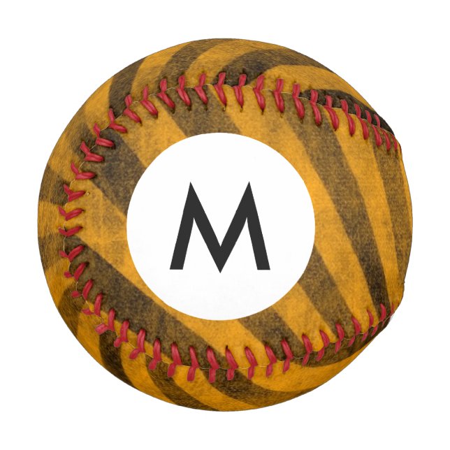 Monogram Retro pattern background Baseball (Front Left)