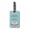 Monogram Retro Pink Cat Luggage Tag