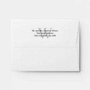 Monogram Return Address Envelopes 4.25 x 5.6 Cards