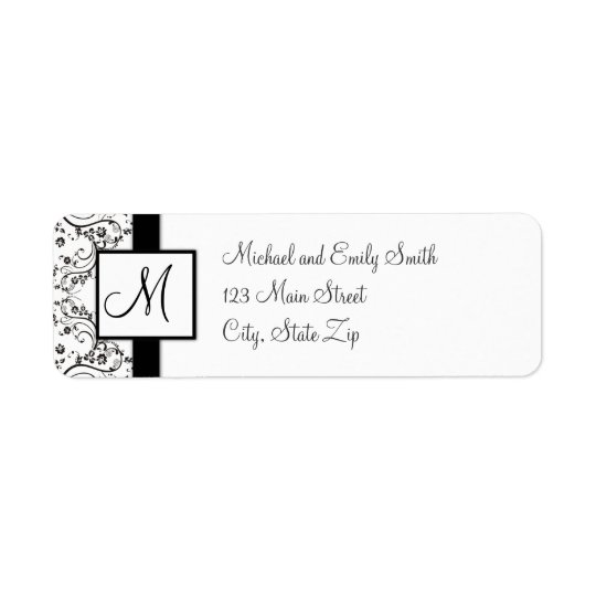 Monogram Return Address Labels