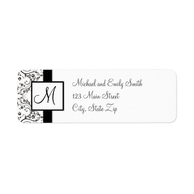 Monogram Return Address Labels (Front)