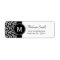 Monogram return address labels custom floral