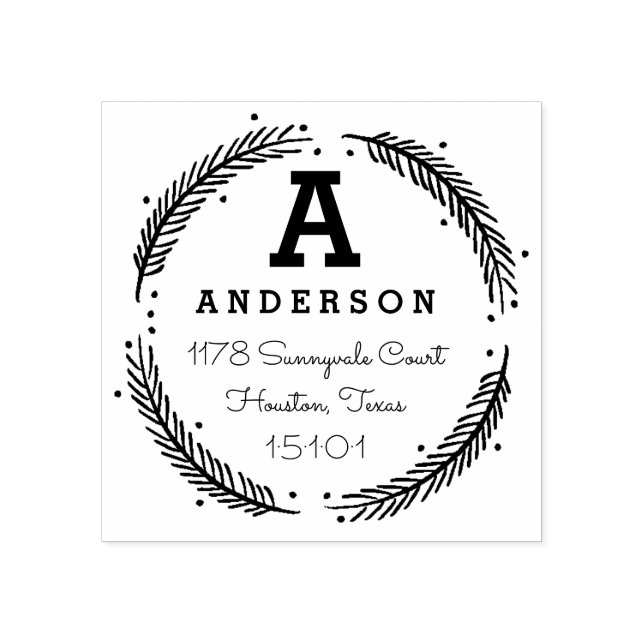 Monogram Return Address Stamp (Imprint)