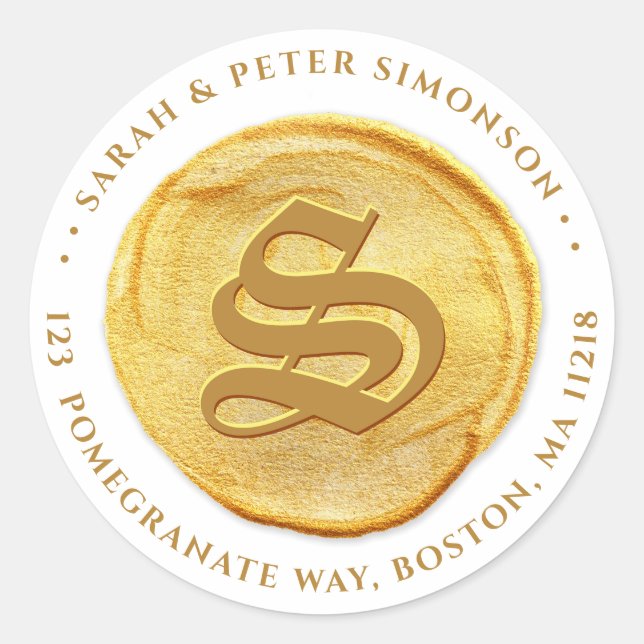 Monogram Return Address Sticker (Front)