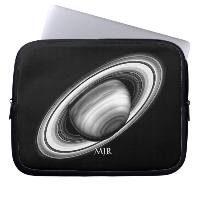 Monogram, Rings of Gas Giant Saturn - solar system Laptop Sleeve (Front)