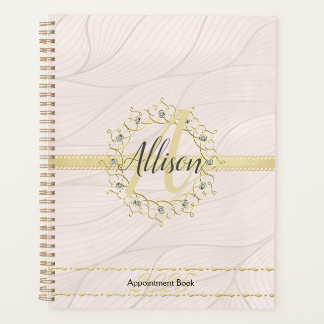 Monogram Rose Gold 2025 Appointment Book (Devant)
