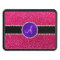 Monogram rose pink glitter purple diamond circle