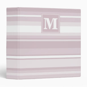 Monogram rose quartz stripes binder