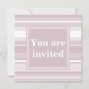 Monogram rose quartz stripes invitation