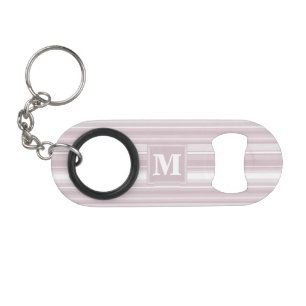 Monogram rose quartz stripes mini bottle opener