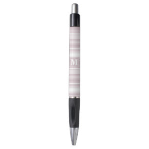 Monogram rose quartz stripes pen