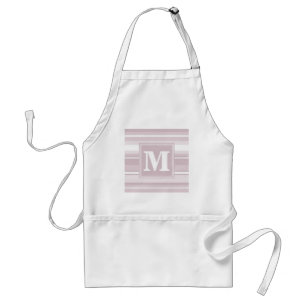 Monogram rose quartz stripes standard apron
