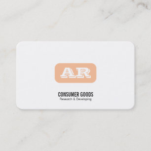 Monogram Rounded Background (apricot) Business Card