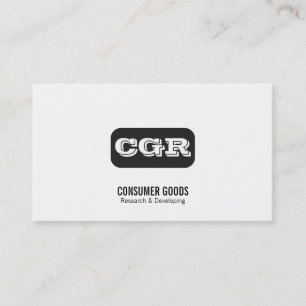 Monogram Rounded Background Business Card