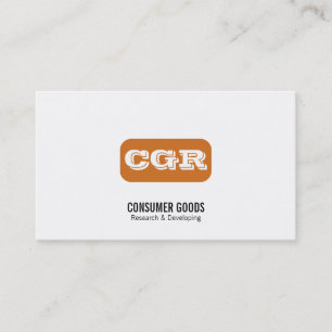 Monogram Rounded Background (orange) Business Card