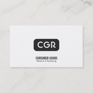 Monogram Rounded Background Variation Business Card