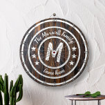 Monogram Rustic Barn Wood Dartboard<br><div class="desc">This Monogram Rustic Barn Wood Dart Board is a great addition to your family game room. Fun game for hours of entertainment. Customize with your name and text.</div>
