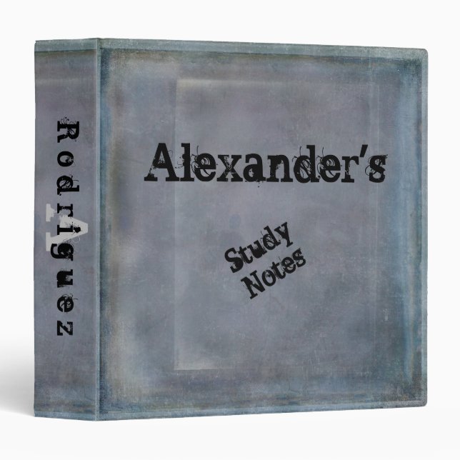 Monogram Rustic Gray  Binder (Front/Spine)