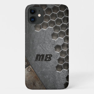 Monogram Rustic Grunge Masculine Personalized iPhone 11 Case