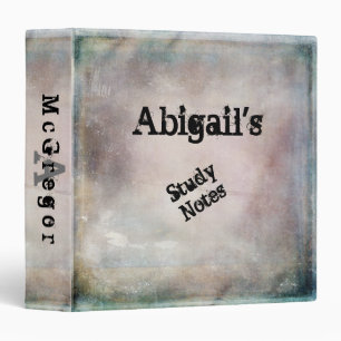 Monogram Rustic Teal Purple Gold Binder