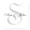 Monogram S  plus First Names Stickers for Weddings