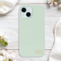 Monogram Sage Green Gold Minimalist Initials