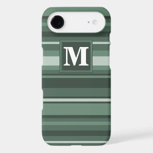 Monogram sage green stripes