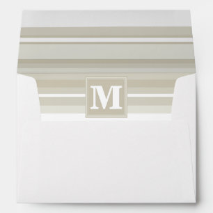 Monogram sandstone stripes envelope