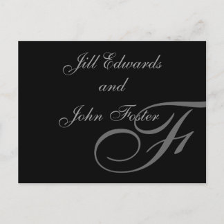 Monogram Save the Date Announcement Postcard