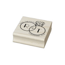 monogram save the date stamp