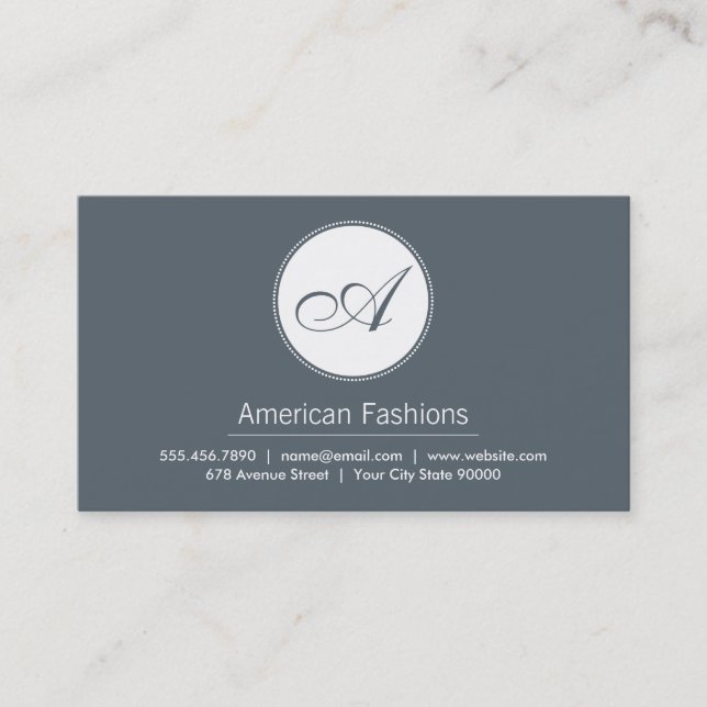 Monogram | Script Business Card (Front)