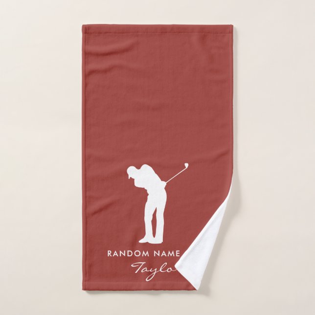 Monogram Script Club House Name Personalized Hand Towel (Hand Towel)