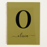 Monogram Script Name Personalized Gold And Black Planner<br><div class="desc">This stylish monogram and elegant script name design can be given as a gift for a birthday,  wedding favour,  bridal shower or any occasion. It can be customized with the person's initial and name.</div>